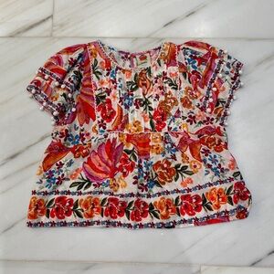 FARM Rio Spring Bananas Pintuck Blouse